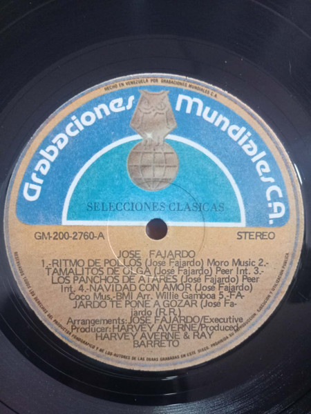 Jose A. Fajardo - Selecciones Clasicas | Grabaciones Mundiales C.A. (GM-200-2760) - 3 Jose A. Fajardo - Selecciones Clasicas | Grabaciones Mundiales C.A. (GM-200-2760) - 3