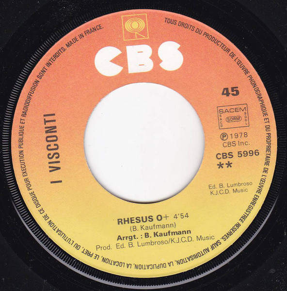 I Visconti - Solo Tu | CBS (CBS 5996) - 4 I Visconti - Solo Tu | CBS (CBS 5996) - 4