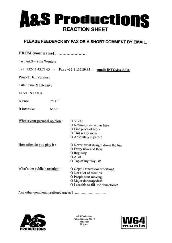 Jan Vervloet - Pure & Intensive | Nitrox (NTX 0009) - 2