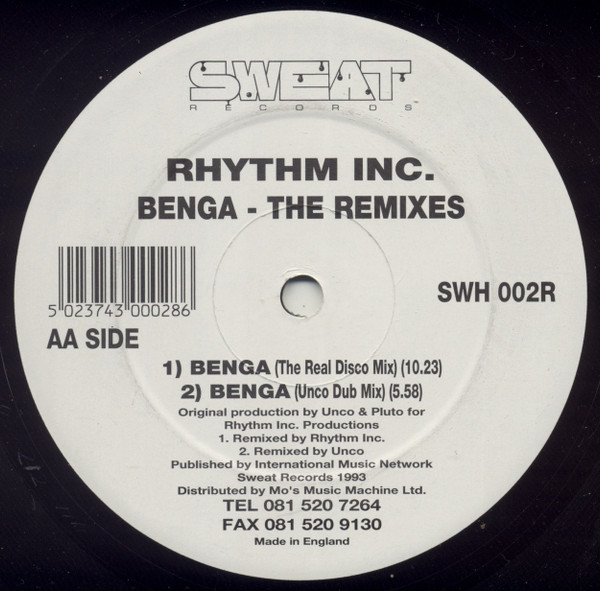 Rhythm Inc. - Benga (The Remixes) | Sweat Records (SWH 002R) - 2 Rhythm Inc. - Benga (The Remixes) | Sweat Records (SWH 002R) - 2