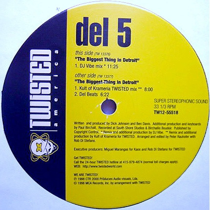 Del 5 - The Biggest Thing In Detroit | Twisted America Records (TW12-55518) - 2 Del 5 - The Biggest Thing In Detroit | Twisted America Records (TW12-55518) - 2