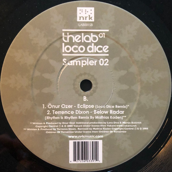 Loco Dice - The Lab 01 Sampler 02 | NRK Sound Division (LAB001SB) - 2