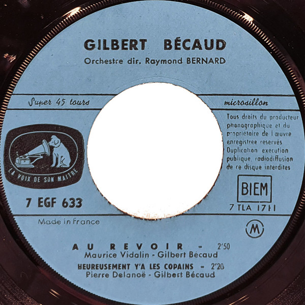 Gilbert Bécaud - Dimanche À Orly | La Voix De Son Maître (EGF 633)