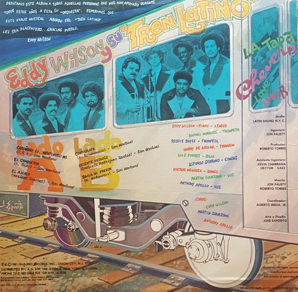 Eddy Wilson Y Su Tren Latino - Eddy Wilson Y Su Tren Latino | Guajiro Records (GLP 4006) - 2