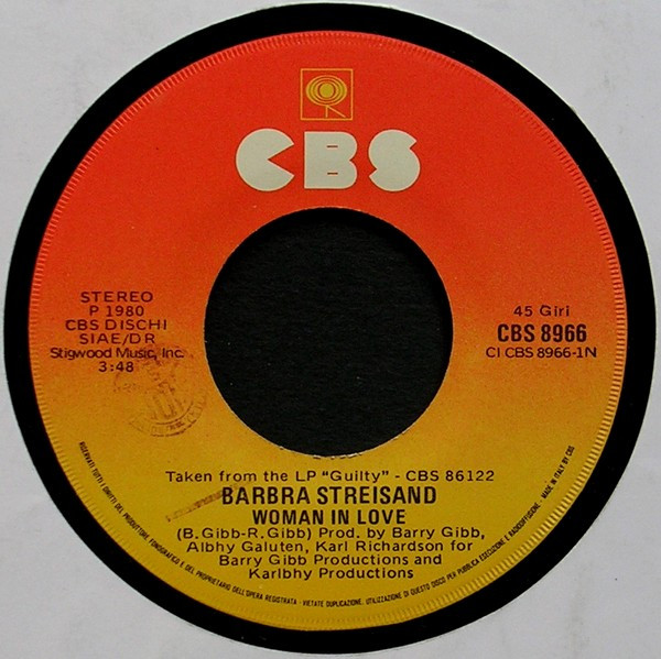 Barbra Streisand - Woman In Love | CBS (CBS 8966) - 3
