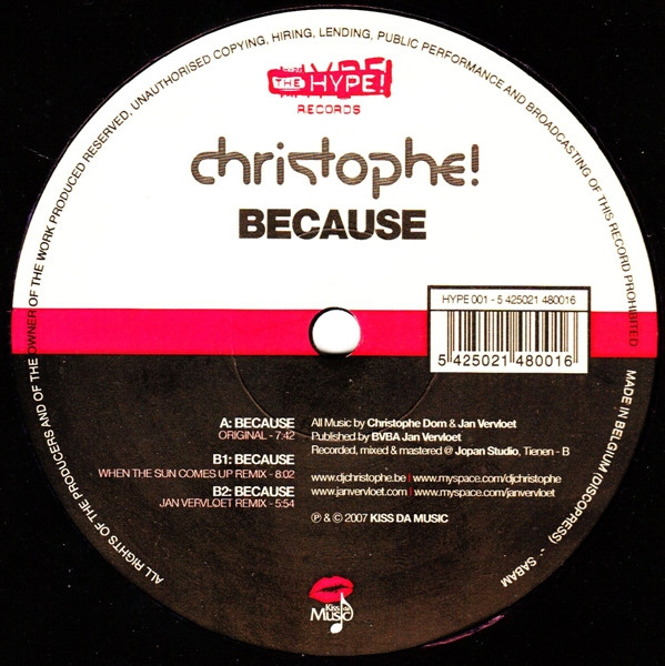 DJ Christophe - Because | The Hype Records (HYPE 001) - 4 DJ Christophe - Because | The Hype Records (HYPE 001) - 4