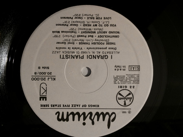 Various - Piano Jazz | Kings Of Jazz (KLJ-20000) - 2