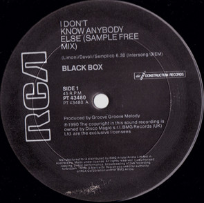 Black Box - I Don't Know Anybody Else | BMG Arista / Ariola Limited (PT 43480) - 2 Black Box - I Don't Know Anybody Else | BMG Arista / Ariola Limited (PT 43480) - 2