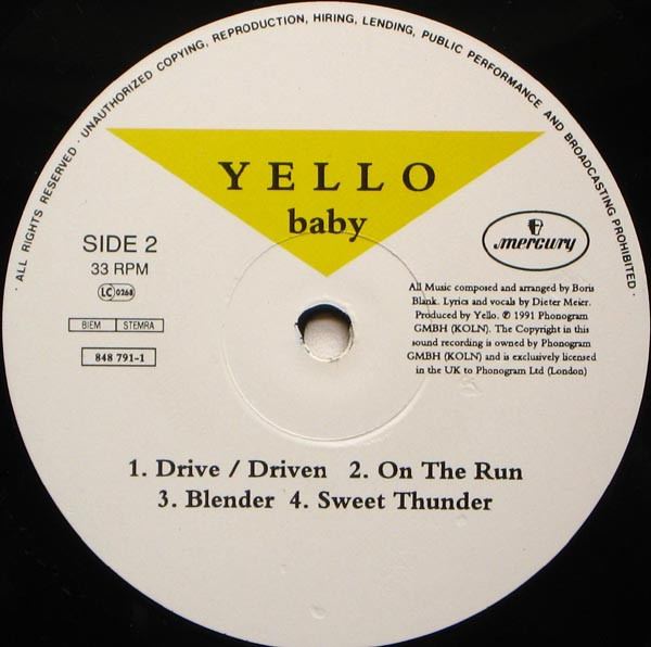 Yello - Baby | Mercury (848 791-1) - 4 Yello - Baby | Mercury (848 791-1) - 4
