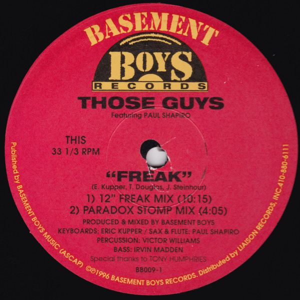 Those Guys Featuring Paul Shapiro - Freak | Basement Boys Records (BB009-1) - main