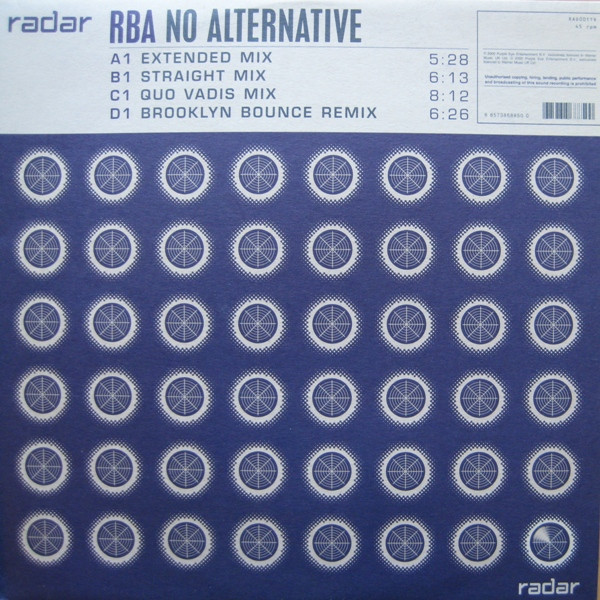 R.B.A. - No Alternative | Radar (RAD001TX) - main R.B.A. - No Alternative | Radar (RAD001TX) - main