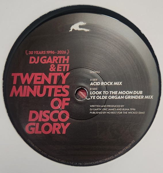 DJ Garth , E.T.I. - Twenty Minutes Of Disco Glory | Grayhound Recordings (GND 054) - 2