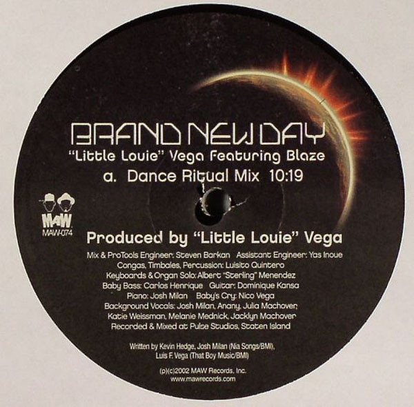 Louie Vega Featuring Blaze - Brand New Day | MAW Records (MAW-074) - main