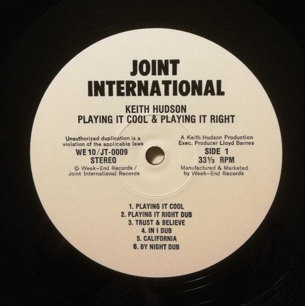 Keith Hudson - Playing It Cool & Playing It Right | Week-End Records (WE10) - 2
