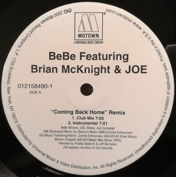 BeBe Featuring Brian McKnight & JOE - Coming Back Home | Motown (012 158 490-1) - main BeBe Featuring Brian McKnight & JOE - Coming Back Home | Motown (012 158 490-1) - main