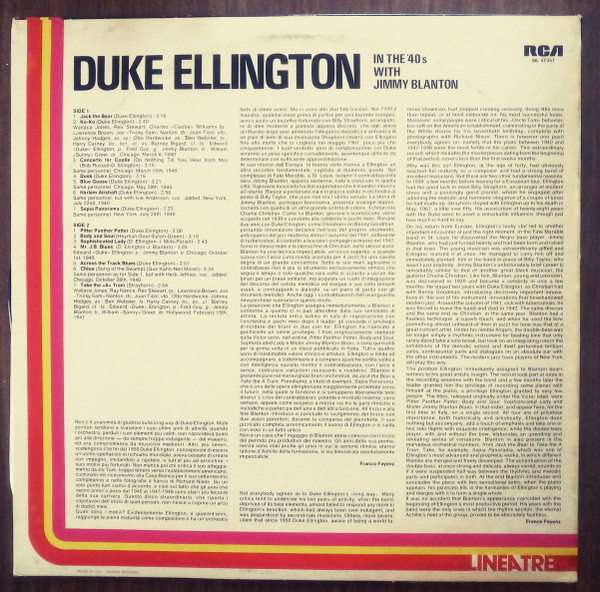 Duke Ellington With Jimmy Blanton - In The '40's | RCA (NL 47357) - 2 Duke Ellington With Jimmy Blanton - In The '40's | RCA (NL 47357) - 2