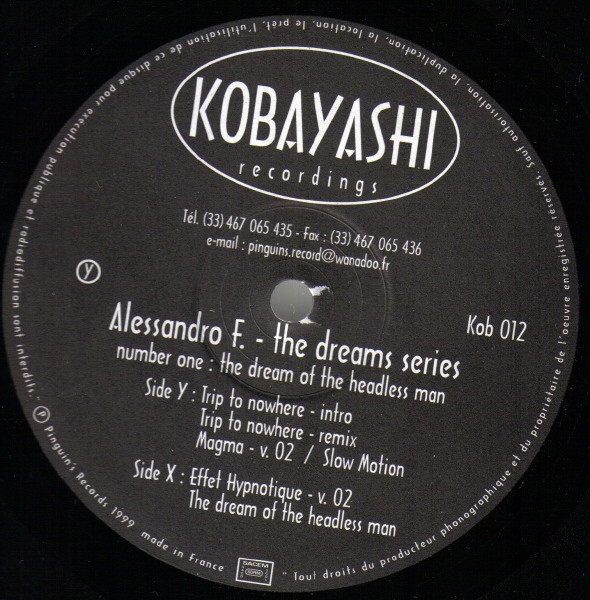 Alessandro F. - The Dreams Series | Kobayashi Recordings (Kob 012) - 2