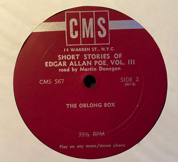 Edgar Allan Poe Read By Martin Donegan - Short Stories Of Edgar Allan Poe Vol. III | CMS (CMS 567) - 3