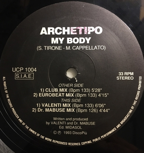 Arketipo - My Body | UnderCore Production (UCP) (UCP 1004)