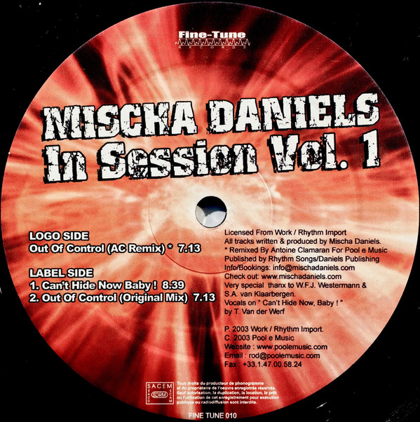 Mischa Daniels - In Session Vol.1 Remixed By Antoine Clamaran | Fine-Tune Records (FINE TUNE 010) - 3