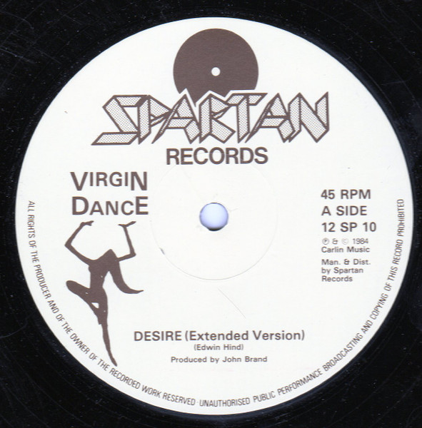 Virgin Dance - Desire | Spartan Records (12 SP 10) - 2