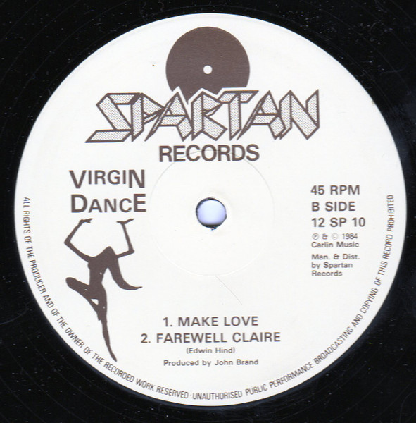 Virgin Dance - Desire | Spartan Records (12 SP 10) - 3