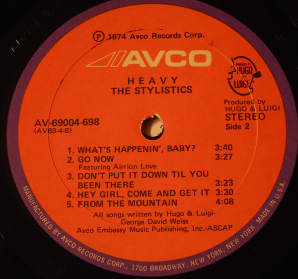 The Stylistics - Heavy | Avco (AV-69004-698) - 4 The Stylistics - Heavy | Avco (AV-69004-698) - 4