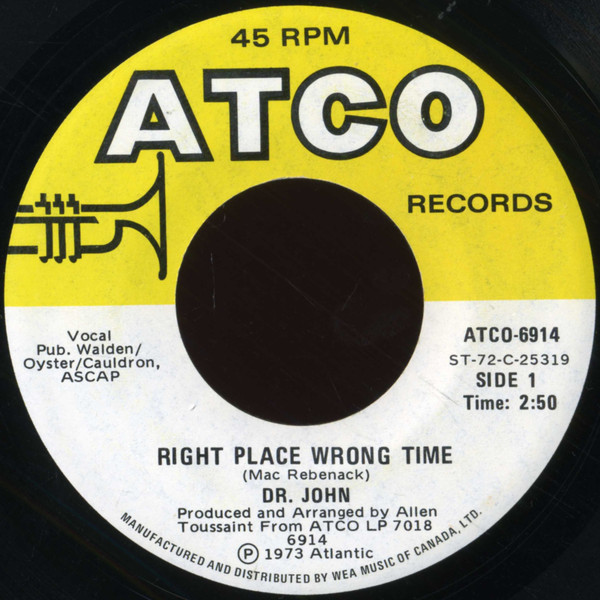 Dr. John - Right Place Wrong Time | ATCO Records (ATCO-6914) - main