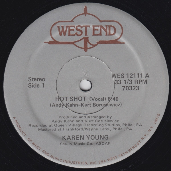 Karen Young - Hot Shot | West End Records (WES 12111)