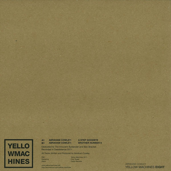 Abraham Cowley - Abraham Cowley EP | Yellow Machines (YM008) - 2