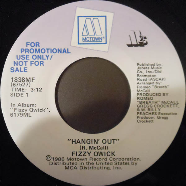 Fizzy Qwick - Hangin' Out | Motown (1838MF) - main