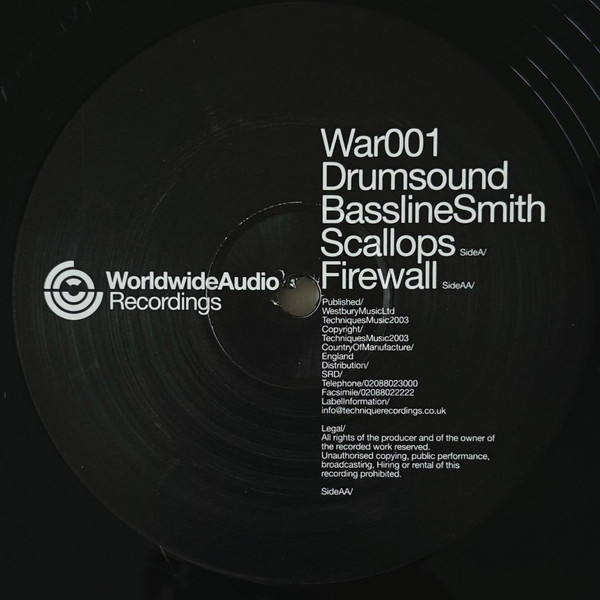 Drumsound & Simon "Bassline" Smith - Scallops / Firewall | Worldwide Audio Recordings (War001)
