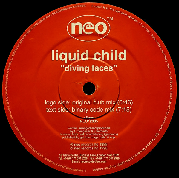 Liquid Child - Diving Faces | Neo (NEO12005) - main