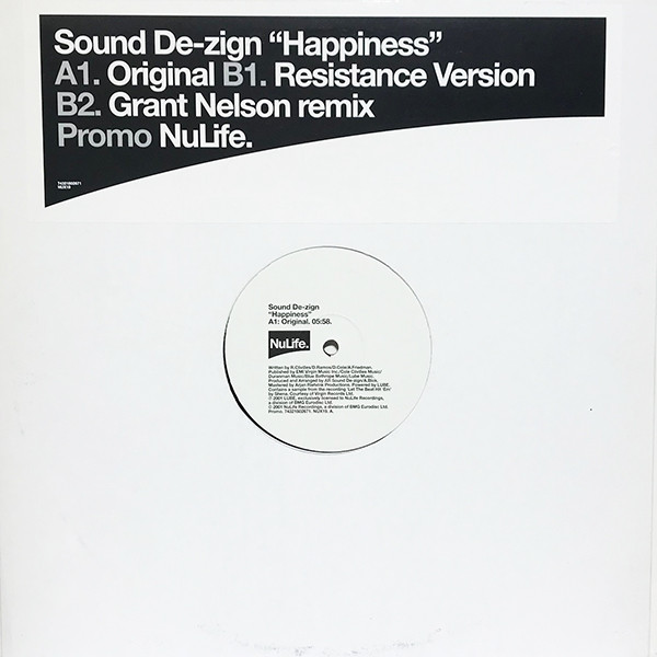 Sound De-Zign - Happiness | NuLife (NUX19)