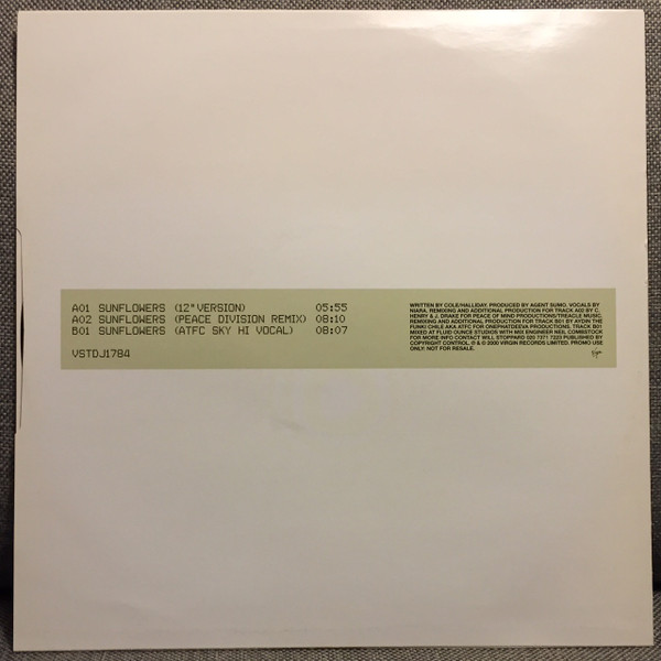 Agent Sumo - Sunflowers | Virgin (VSTDJ1784) - 4