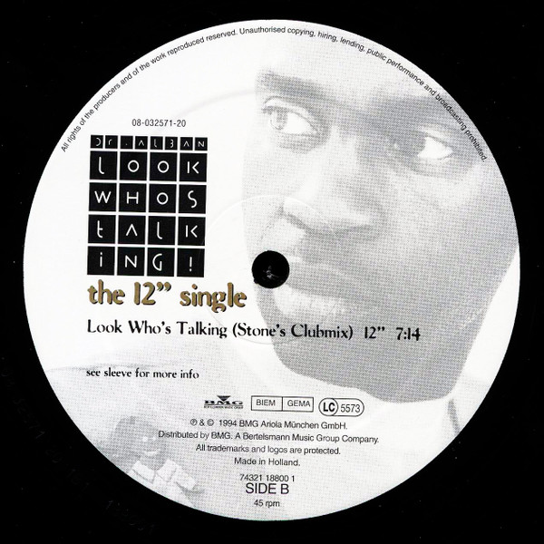 Dr. Alban - Look Whos Talking! (The 12'' Single) | Cheiron (74321 18800 1) - 4