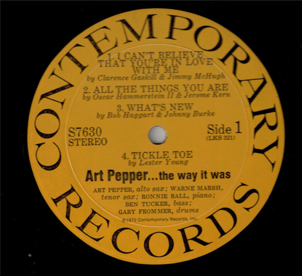 Art Pepper - ...The Way It Was! | Contemporary Records (S7630) - 3