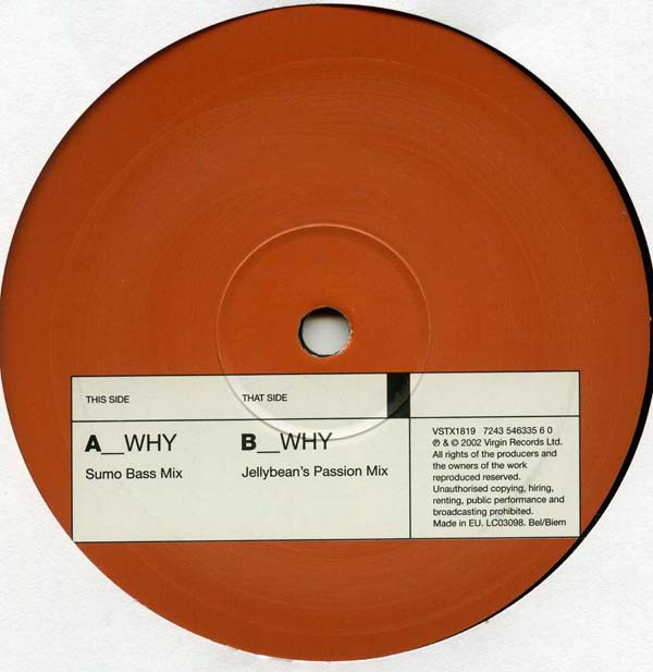 Agent Sumo - Why | Virgin (VSTX 1819) - 2