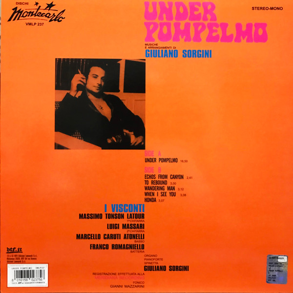 Giuliano Sorgini - Under Pompelmo | Vinyl Magic (VMLP 237) - 2