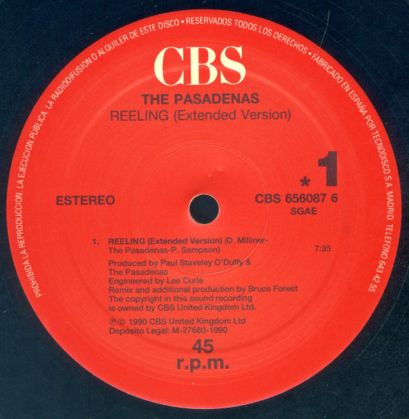 The Pasadenas - Reeling | CBS (CBS 656087 6) - 3