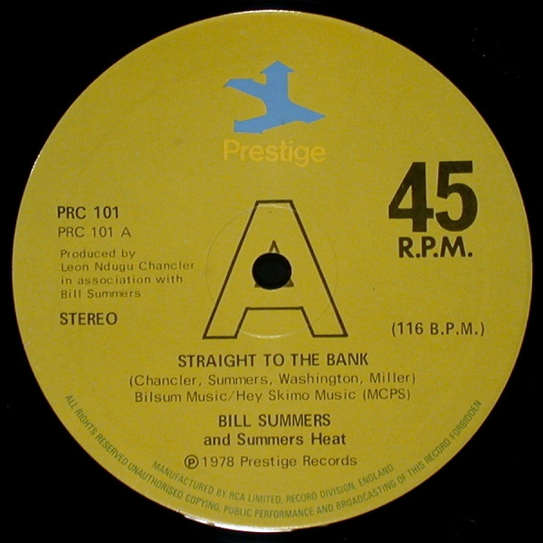 Bill Summers & Summers Heat - Straight To The Bank | Prestige (PRC 101) Bill Summers & Summers Heat - Straight To The Bank | Prestige (PRC 101)