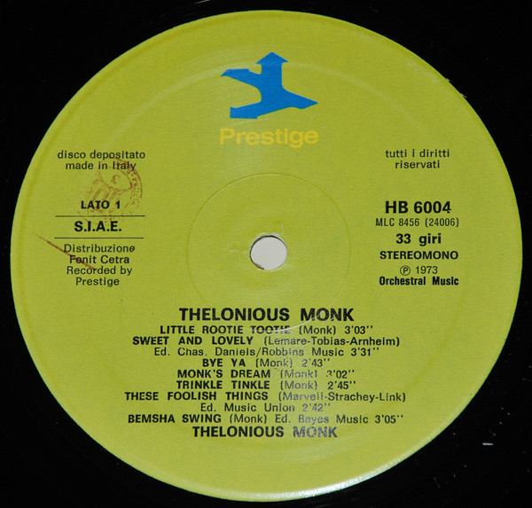 Thelonious Monk - Thelonious Monk | Prestige (HB 6004) - 4