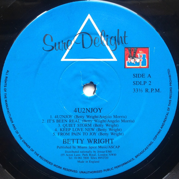 Betty Wright - 4u2njoy | Sure Delight (SDLP 2)