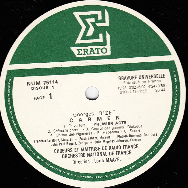 Georges Bizet / Julia Migenes , Placido Domingo , Ruggero Raimondi , Faith Esham , Lorin Maazel , Orchestre National De France , Chœur De Radio France Et Maîtrise De Radio France - Carmen | Erato (NUM 751133) - 4
