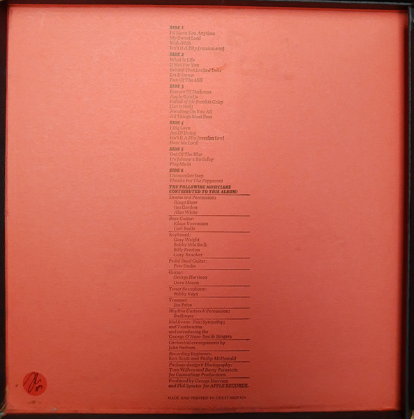 George Harrison - All Things Must Pass | Apple Records (STCH 639) - 2