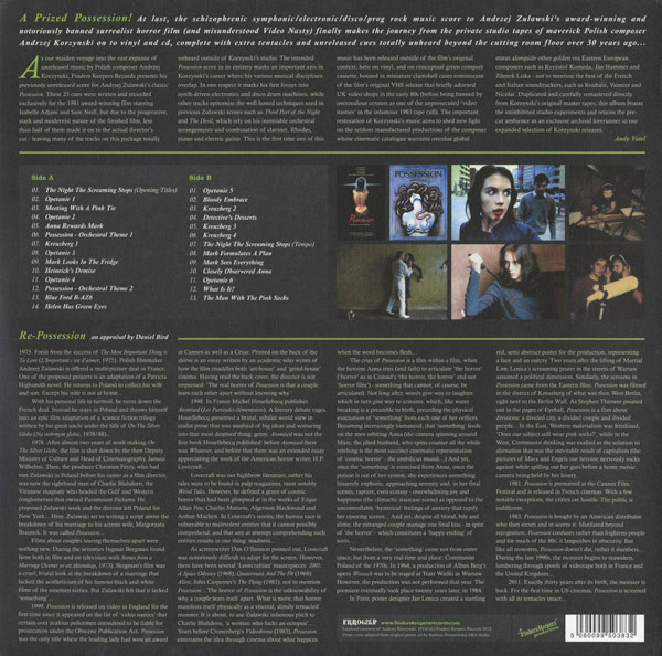 Andrzej Korzyński - Andrzej Korzyński's Music Score for Andrzej Zuławski's Motion Picture "Possession" | Finders Keepers Records (FKR062LP) - 2