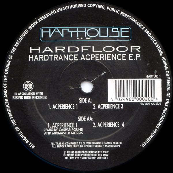 Hardfloor - Hardtrance Acperience E.P. | Harthouse U.K. (HARTUK 1)
