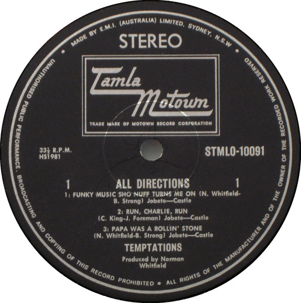 The Temptations - All Directions | Tamla Motown (STMLO 10091) - 3 The Temptations - All Directions | Tamla Motown (STMLO 10091) - 3