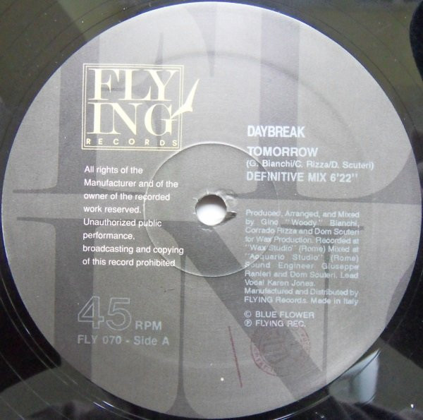 Daybreak - Tomorrow | Flying Records (FLY 070) - 2 Daybreak - Tomorrow | Flying Records (FLY 070) - 2