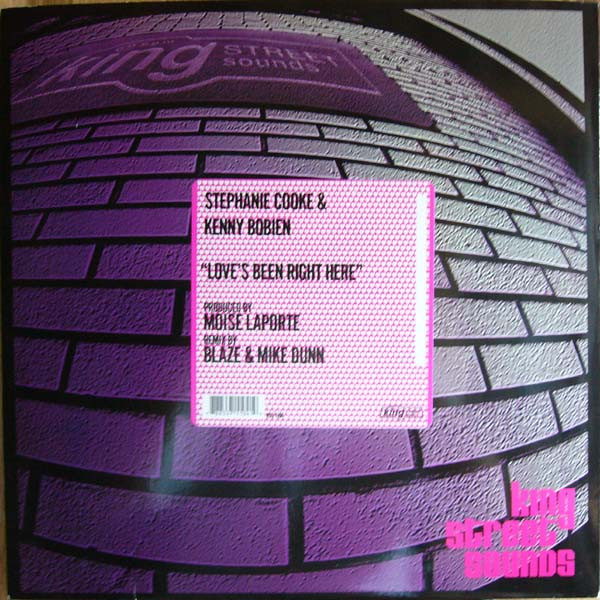 Stephanie Cooke & Kenny Bobien - Love's Been Right Here | BPM King Street Sounds (KSS 1104) Stephanie Cooke & Kenny Bobien - Love's Been Right Here | BPM King Street Sounds (KSS 1104)